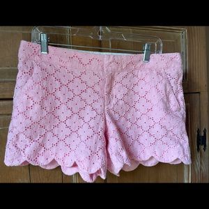 LILLY PULITZER Buttercup Shorts Pink Eyelet 10